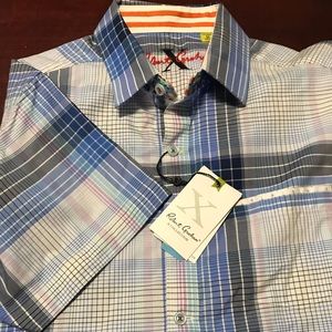 New Robert Graham Classic Fit Windsor Paisley Navy Long Sleeve Shirt XS L XL